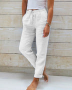 Classic trousers with drawstring