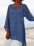 Linen Asymmetric Hem Tunic