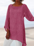 Linen Asymmetric Hem Tunic