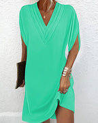 Cowl Neck Tunic Dress