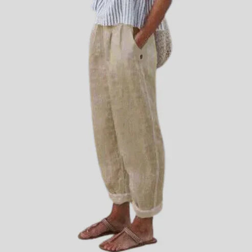 Relaxed Linen Pull On Pants