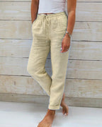Classic trousers with drawstring