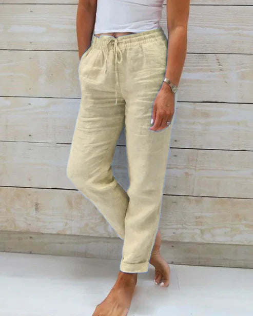 Classic Linen Drawstring Pants