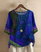 Tie Dye Print 34 Sleeve Tunic