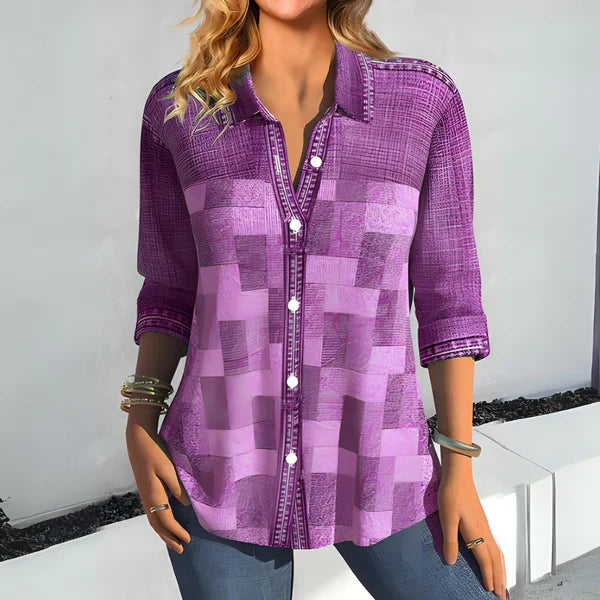 Patchwork Button Down Shirt