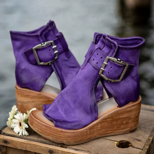Buckle Peep Toe Booties