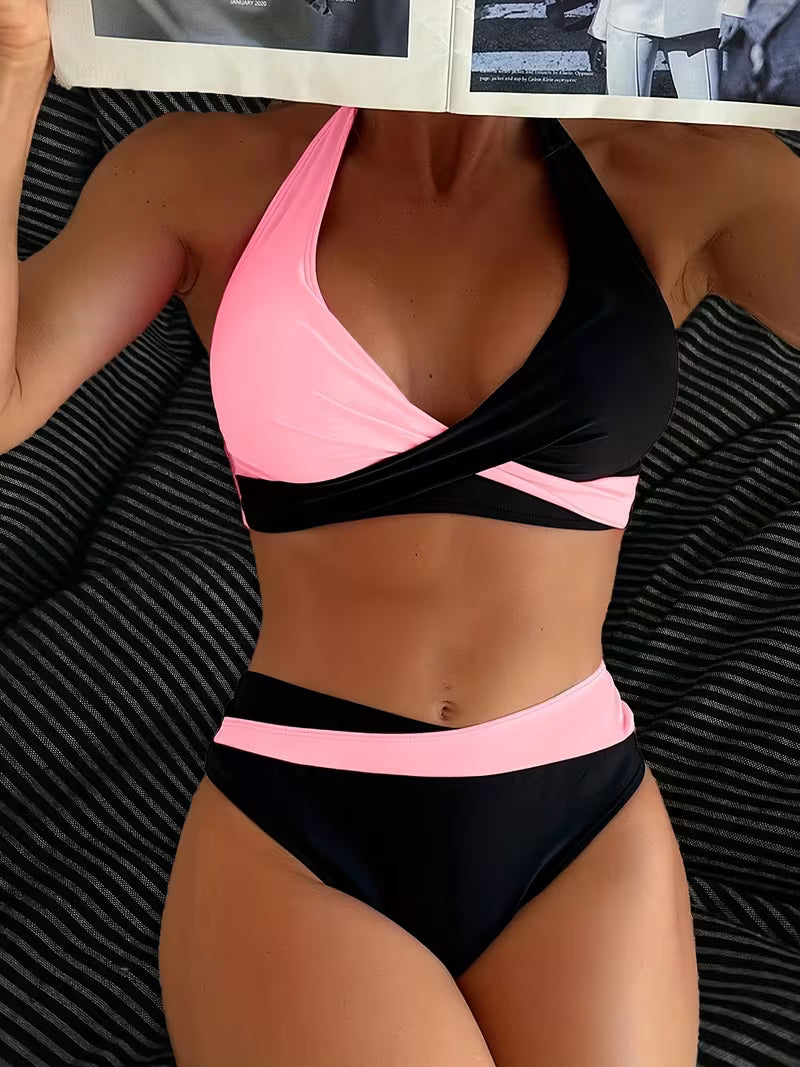 Neon Accent Crossover Bikini