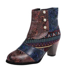 Patchwork Bohemian Ankle Boots