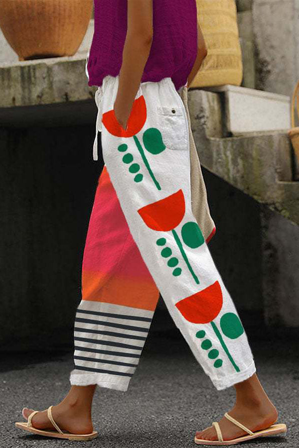 Fitted and airy pants