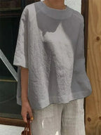 KS | Comfortable, loose round neck top