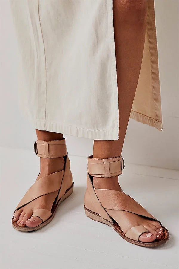 Asymmetric Strap Sandals