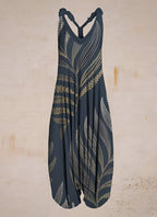 Printed Tie Strap Jumpsuit