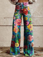 Floral Wide Leg Jeans