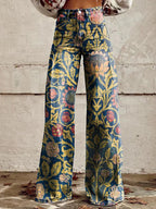Floral Wide Leg Jeans