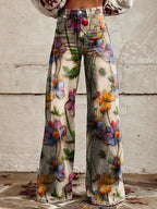 Floral Wide Leg Jeans