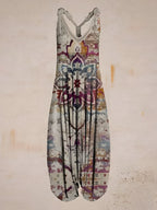 Printed Tie Strap Jumpsuit