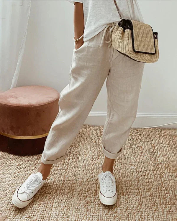 Casual Linen Jogger Pants