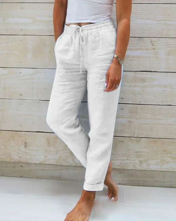 Classic Linen Drawstring Pants