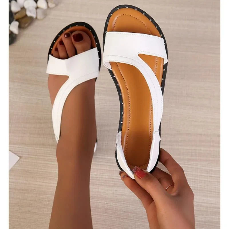 Crossover Slide Sandals