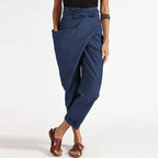 Wrap Front Cropped Trousers