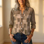 Shirt With Patchwork & Button Front