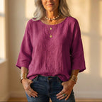 Top Gray Linen With Long Sleeve
