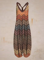 Printed Tie Strap Jumpsuit