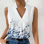 Sleeveless V Neck Top