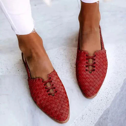 Woven Pointed Flats