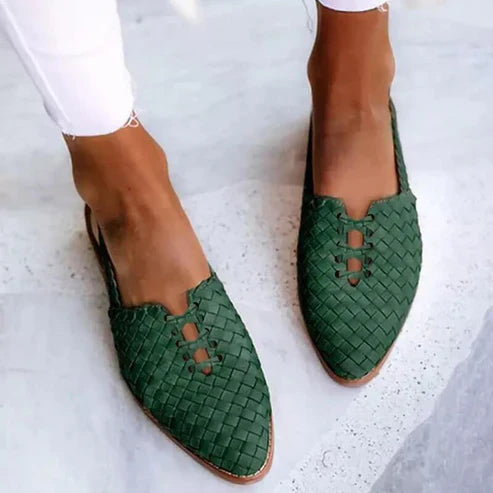 Woven Pointed Flats
