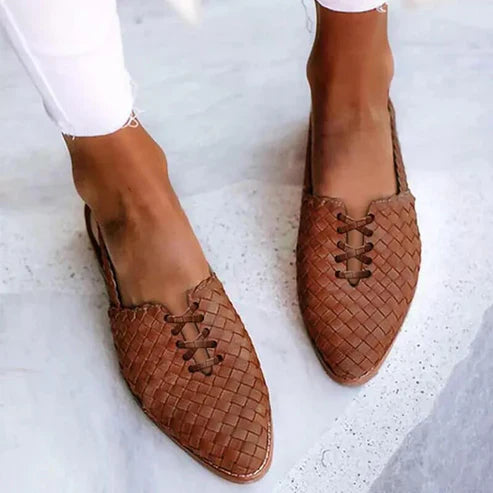 Woven Pointed Flats