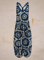 Printed Tie Strap Jumpsuit