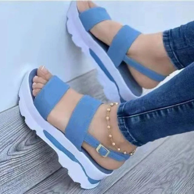 Double Strap Platform Sandals