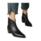 Tapered ankle boot with block heel
