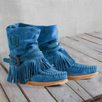 Fringed Moccasin Ankle Boots