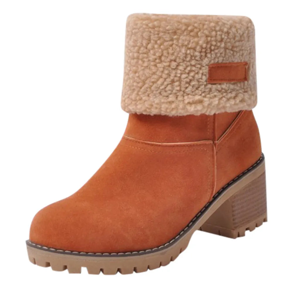 Fleece-Cuff Ankle Boots