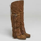 Fringed Over-The-Knee Boots