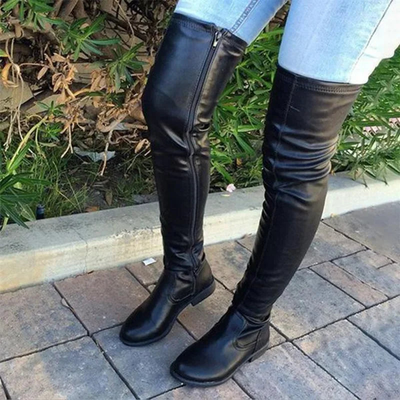 Slim over-the-knee boots