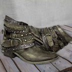 Studded Western Ankle Boots