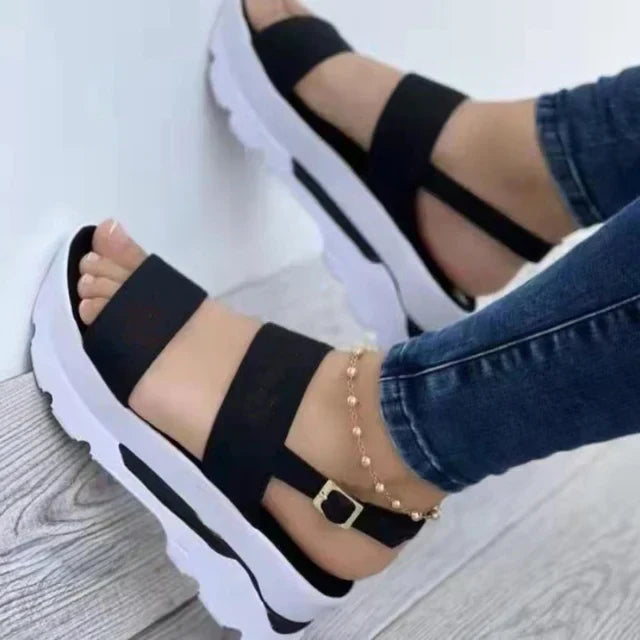 Double Strap Platform Sandals
