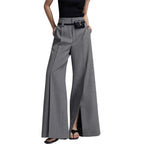 Split-Hem Wide-Leg Pants