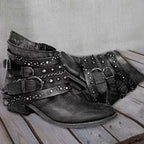 Studded Western Ankle Boots