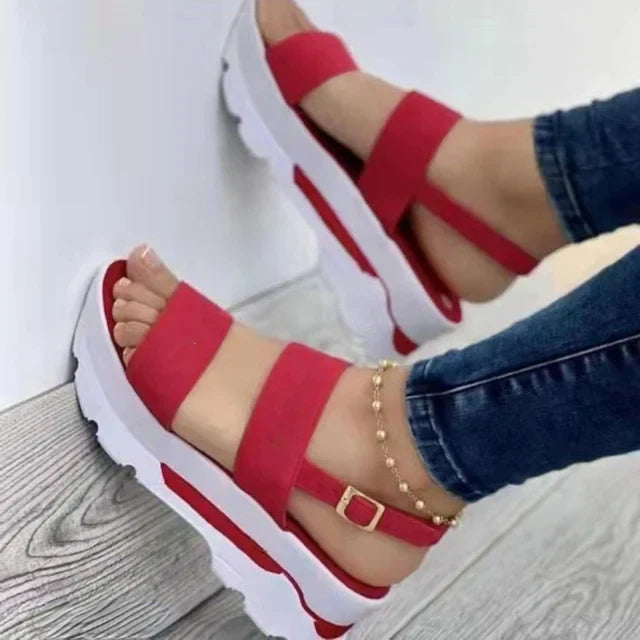 Double Strap Platform Sandals