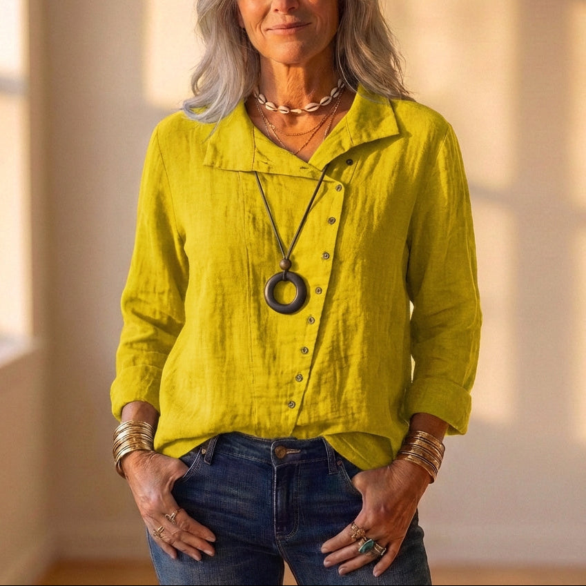 Collared Shirt With Button Front