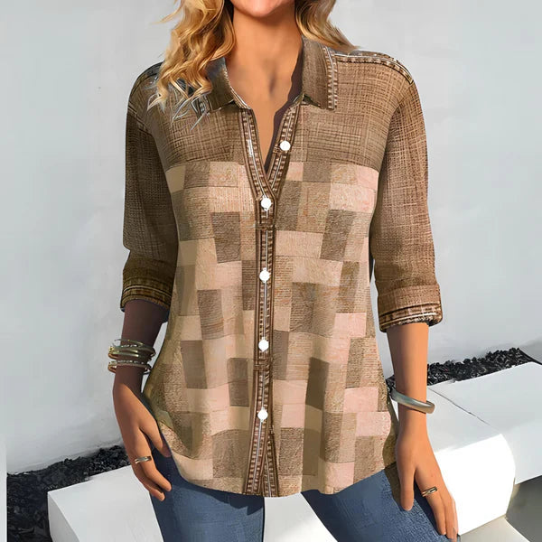 Patchwork Button Down Shirt