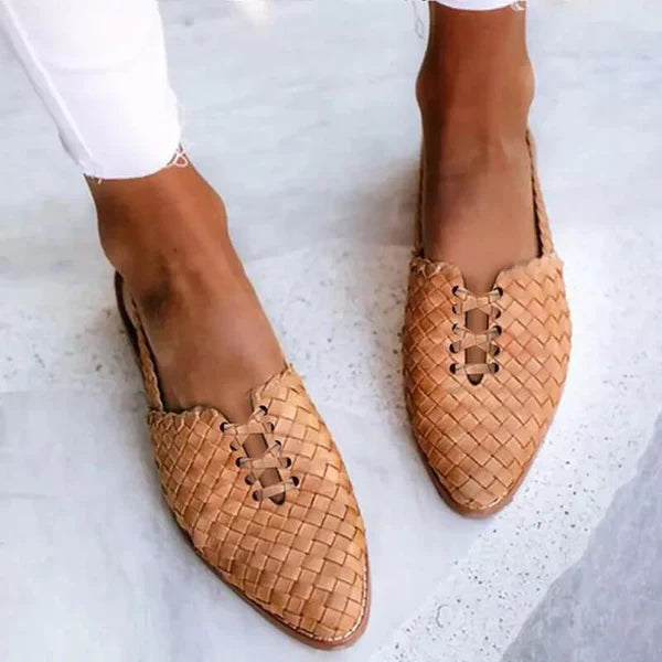 Woven Pointed Flats