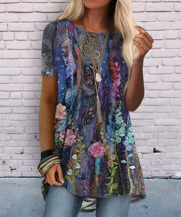 KS | Boho-inspired printed shirt