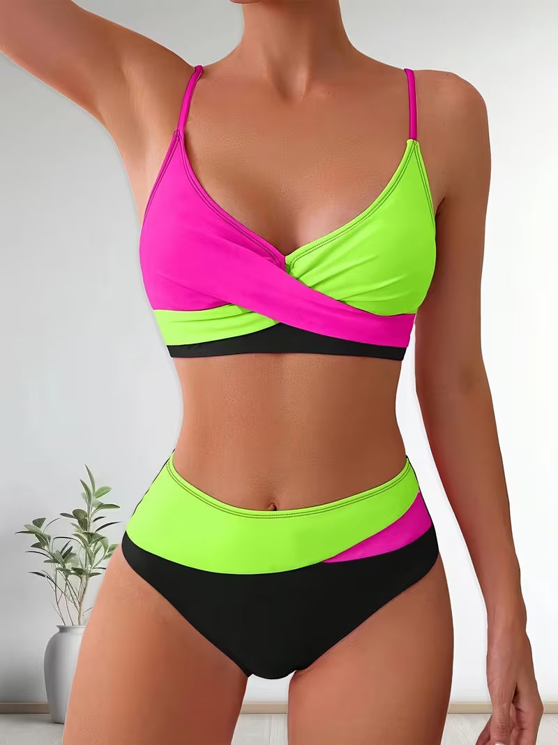 Tricolor Wrap Bikini