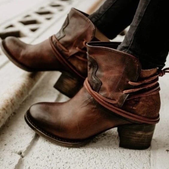 Buckle Strap Heeled Boots