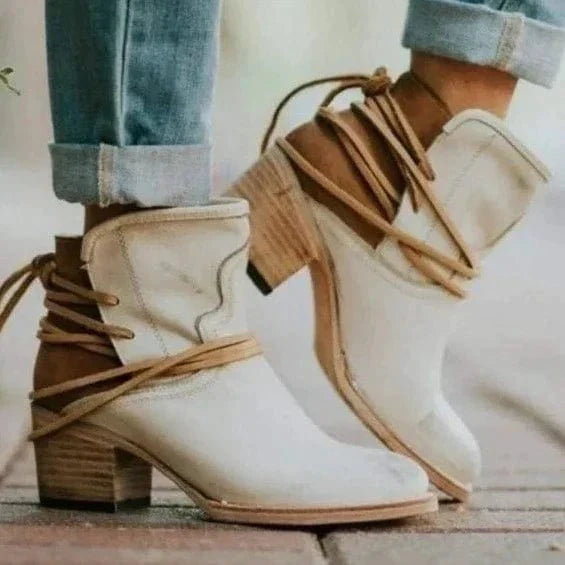 Buckle Strap Heeled Boots